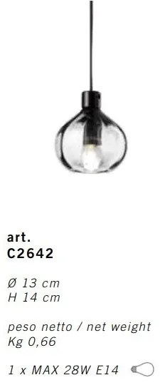 Pendul ceramic design italian realizat manual AFOXÉ Small Glass