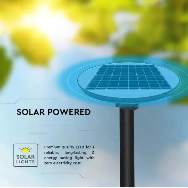 Lampadar LED stradal solar cu senzor LED/7,5W/3,2V 6500K IP65 + telecomandă