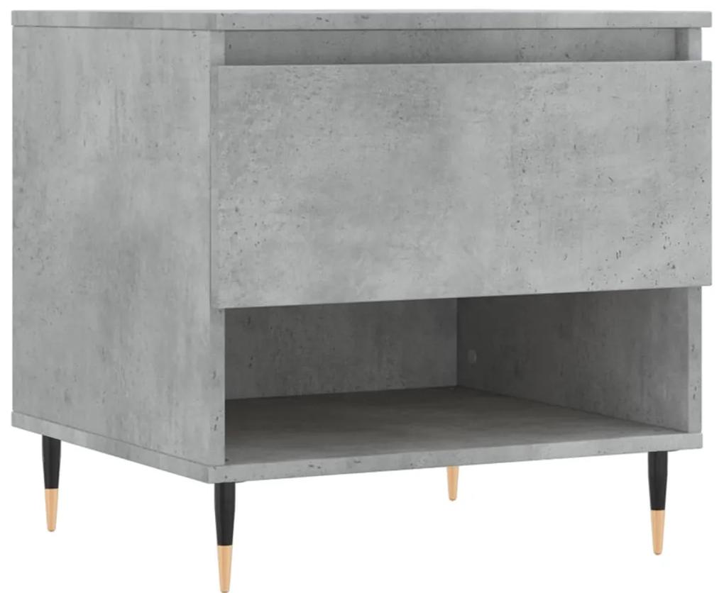 830900 vidaXL Măsuță de cafea, gri beton, 50x46x50 cm, lemn prelucrat