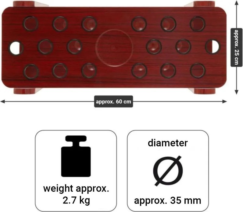 Suport pentru tac, 60 x 60 x 25 cm, maro