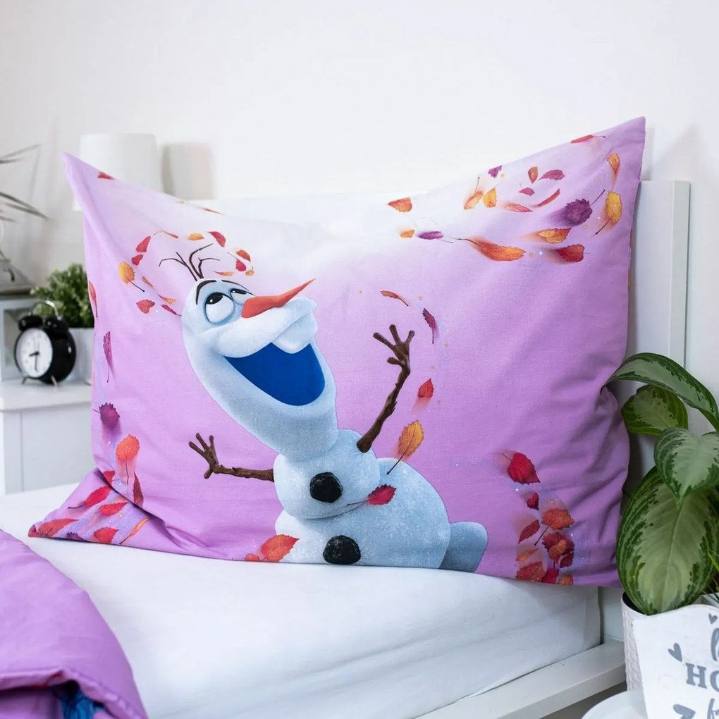 Lenjerie de pat din bumbac Jerry Fabrics Frozen"Magical time", 140 x 200 cm, 60 x 80 cm, 140 x 200 cm, 60 x 80 cm
