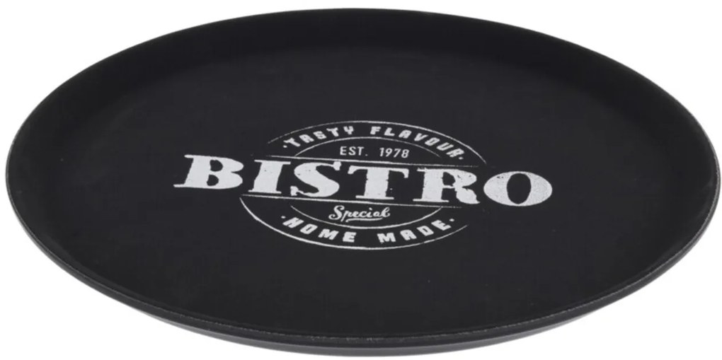 Tava pentru servire Bistro Special, Ø35.5 cm, polipropilena, negru