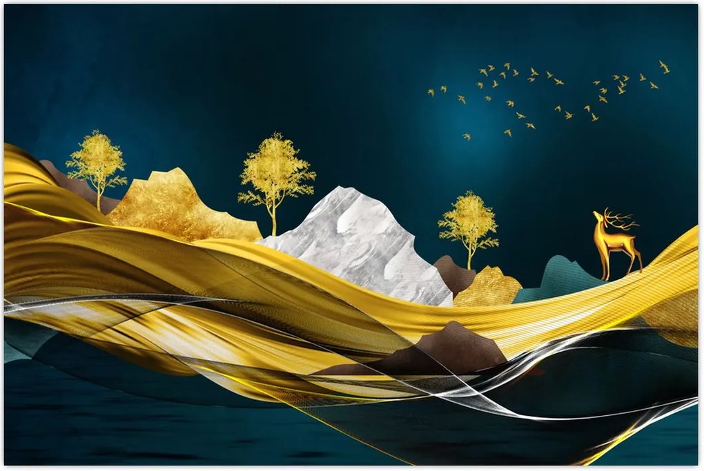 Tablou - Peisaj, cerb (90x60 cm)