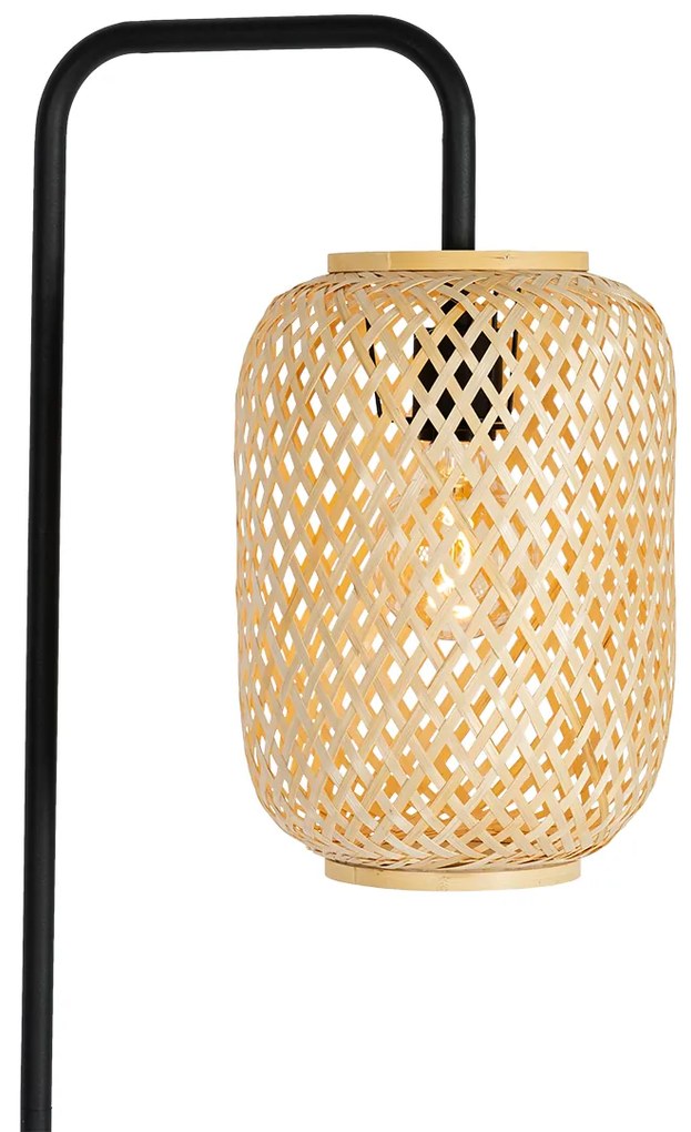 Lampă de podea inteligentă din bambus, incl. WiFi ST64 - Yvonne