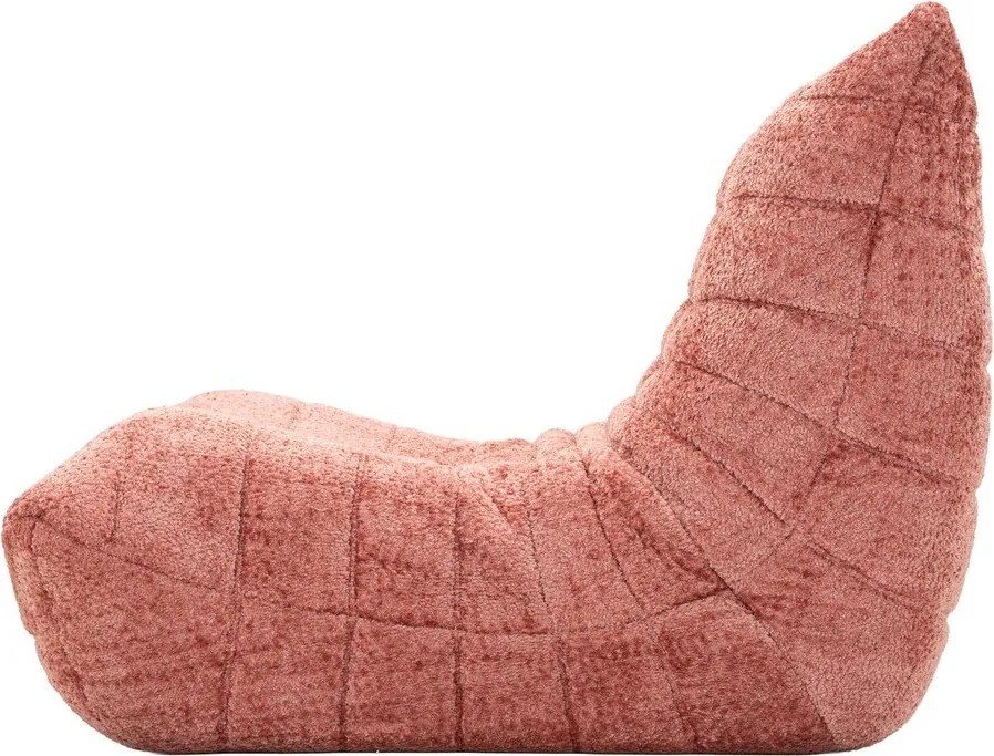 Fotoliu bean bag roz cu tapițerie din țesătură bouclé Mask – Mauro Ferretti