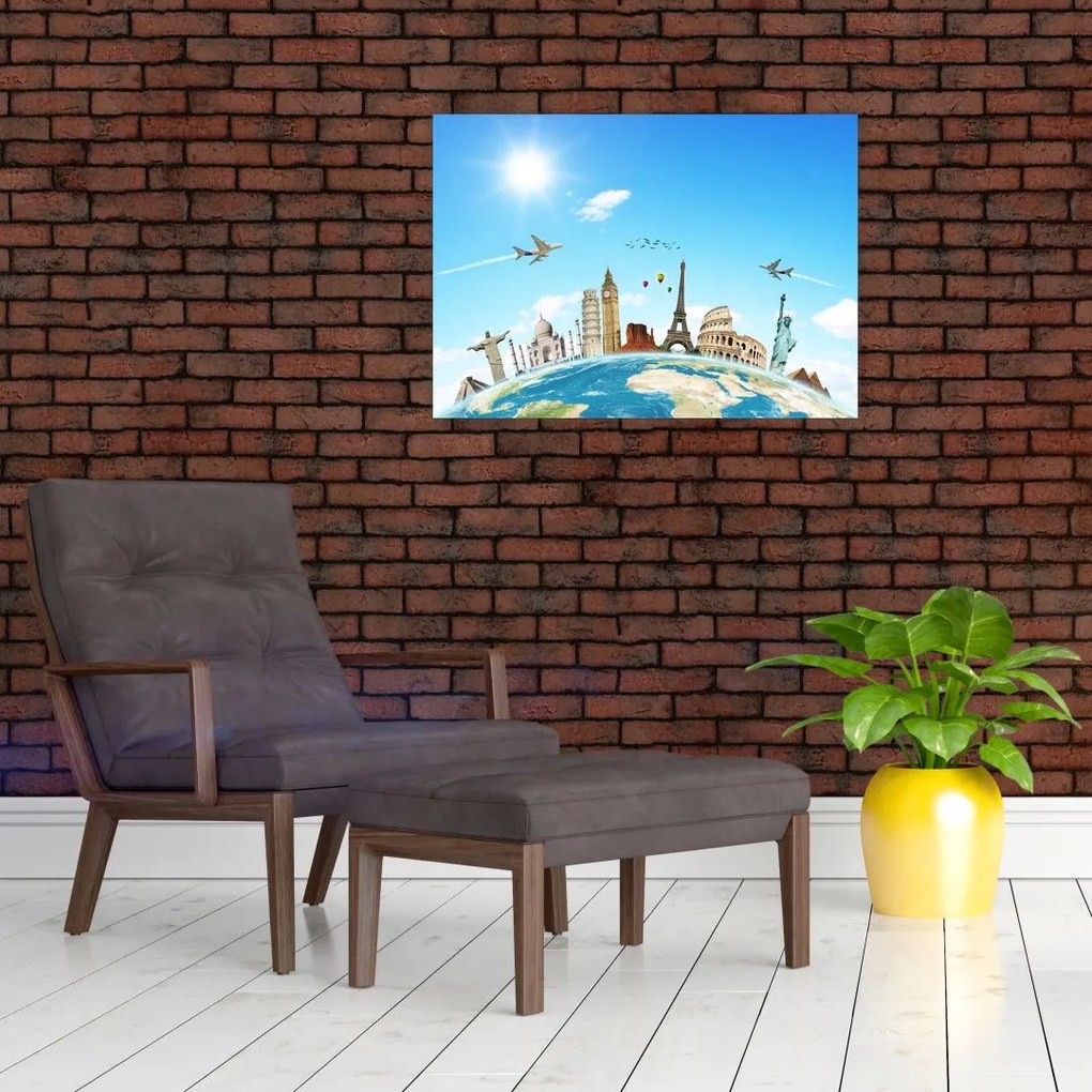 Tablou pe sticlă - Călătorie (70x50 cm)