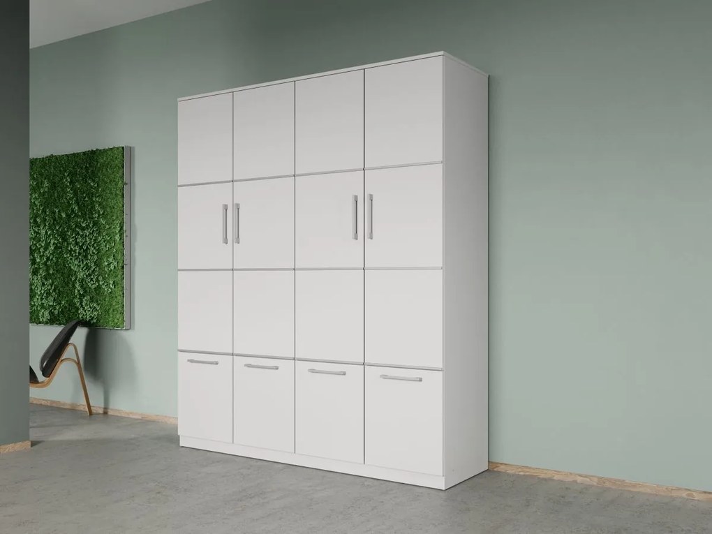 Set mobila dormitor 4 piese Alb Adapto C06