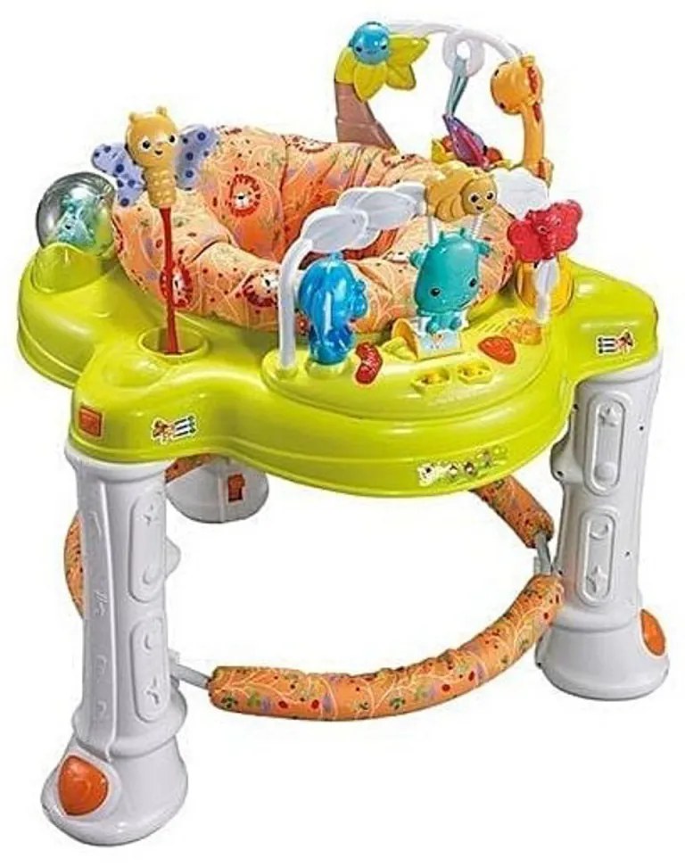 Centru de Activitati Bebelusi NOVOKIDS™ Jungle Walker , cu melodii si lumini, roti cu invartire 360 grade, functie premergator, Multicolor
