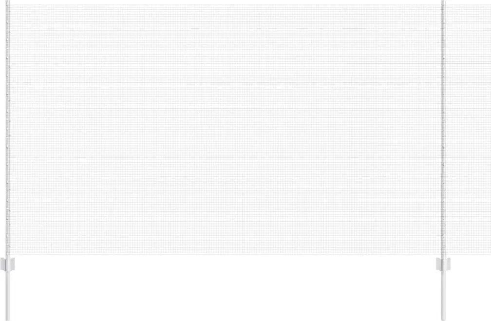 vidaXL Gard cu Stâlp Argintiu 1,4 x 10 m Oțel
