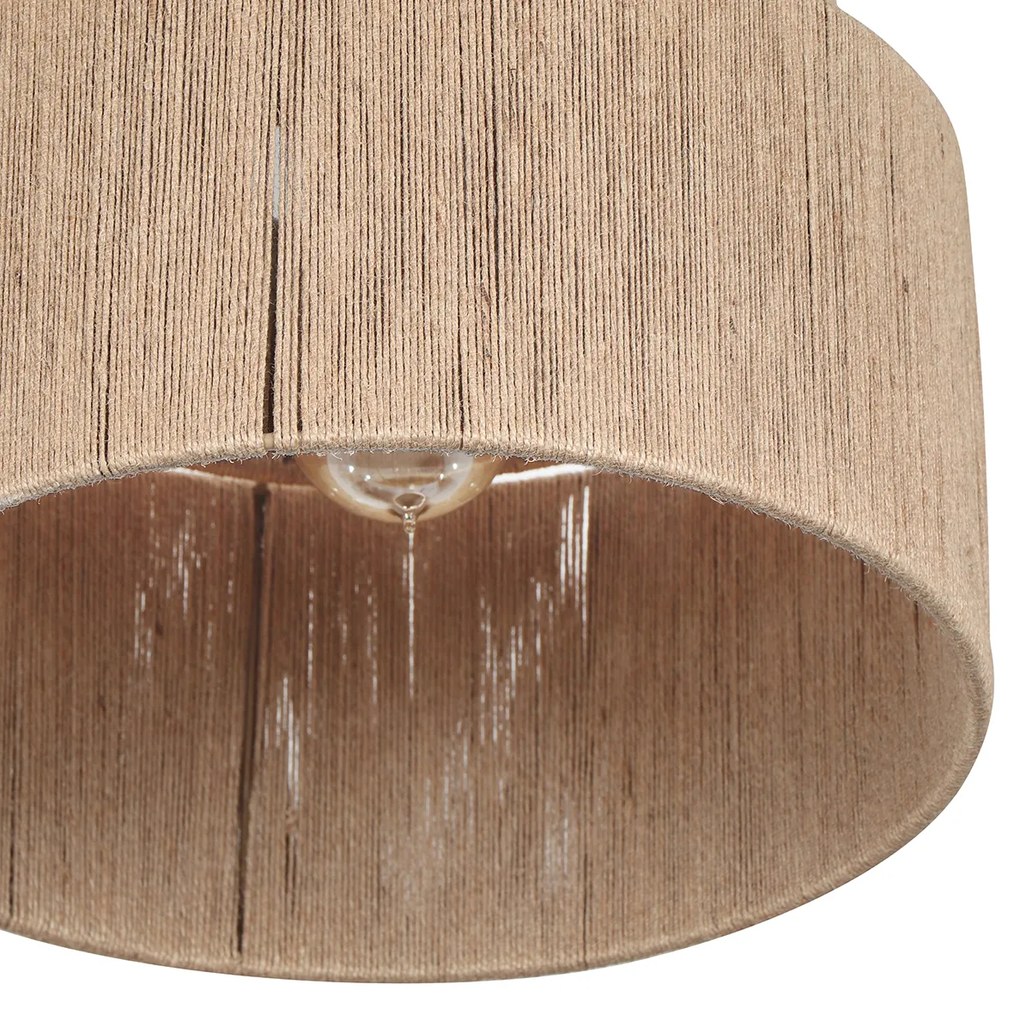 Plafonieră Japandi maro cu frânghie - Smille