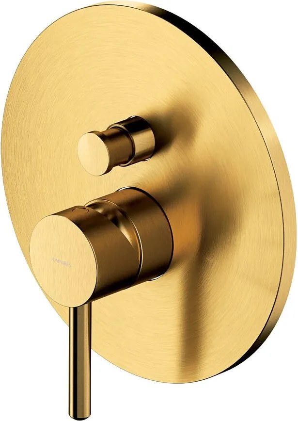 Baterie cada-dus incastrata Omnires Y finisaj auriu periat fara corp ingropat