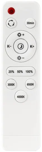 Plafonieră LED dimabilă LED/60W/230V 3000-6500K d. 60 cm negru + telecomandă