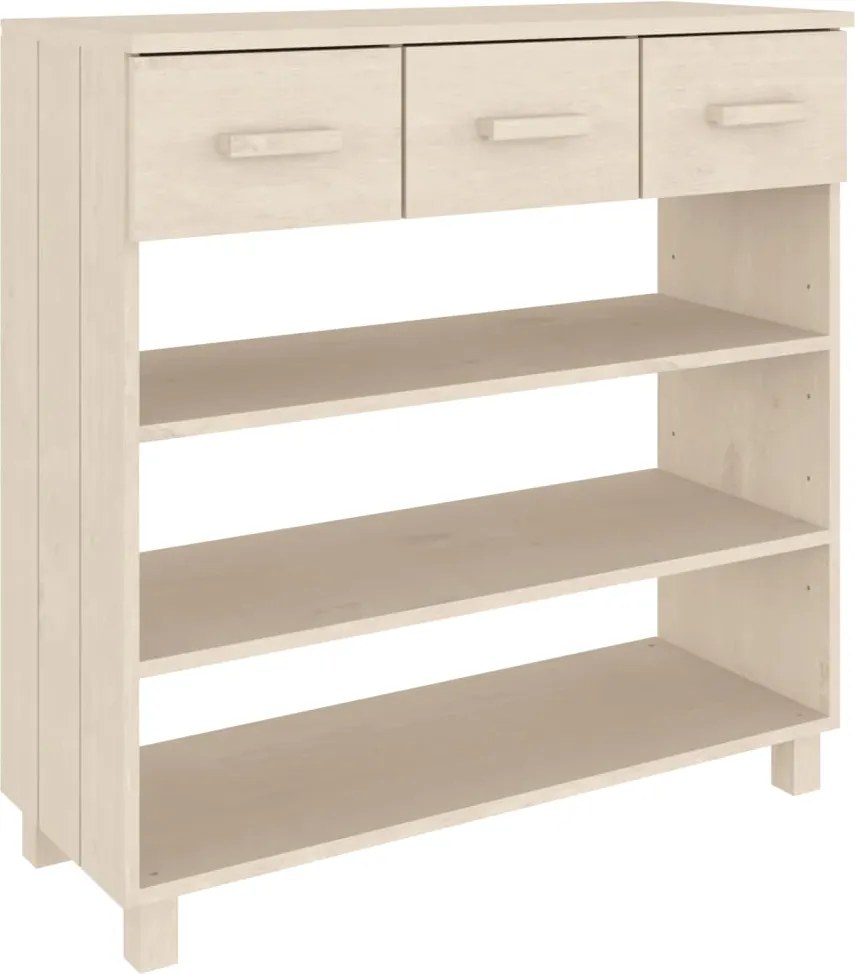 vidaXL Masă cafea „HAMAR”, maro miere, 90x35x90 cm, lemn masiv de pin