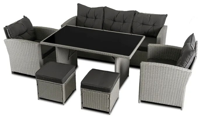JAKS Mobilier ratan gri Colorado