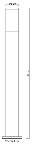 Lampă de exterior HERRI 1xE27/15W/230V 80 cm IP44 Globo 31732