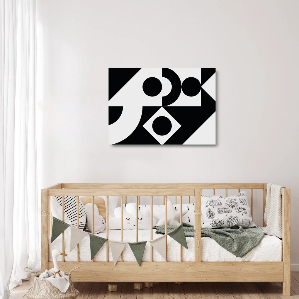 Tablou pe sticlă - Abstracție geometrică N⁰1 (70x50 cm)