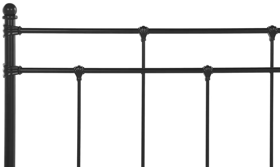 Pat matrimonial 180 cm LUXO (cu somieră) (negru). 1007327