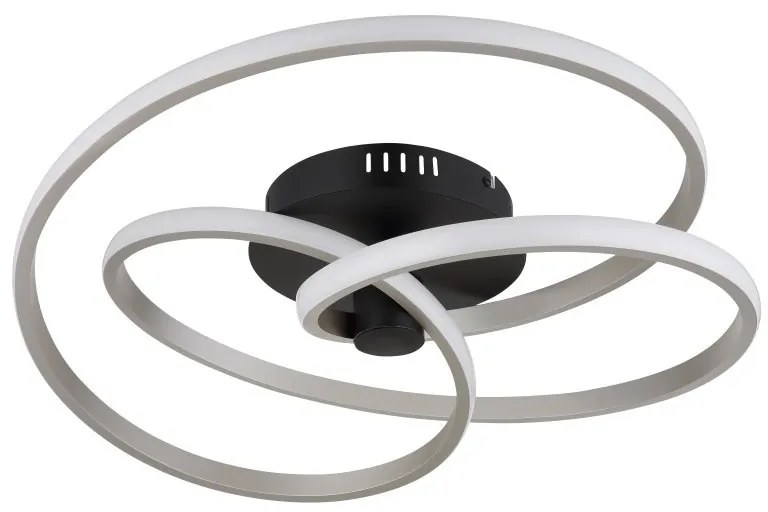 Plafoniera LED moderna GLYXAR negru/nickel