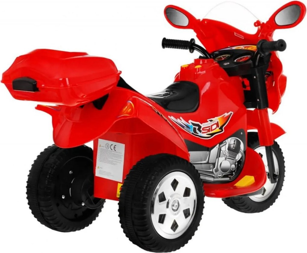 Motocicleta Electrica cu Acumulator Pentru Copii NOVOKIDS™ Moto Classico 88, 3-6 ani, Max 25 kg, Cu Melodii si Lumini, Trotineta Electrica, 3 Roti,