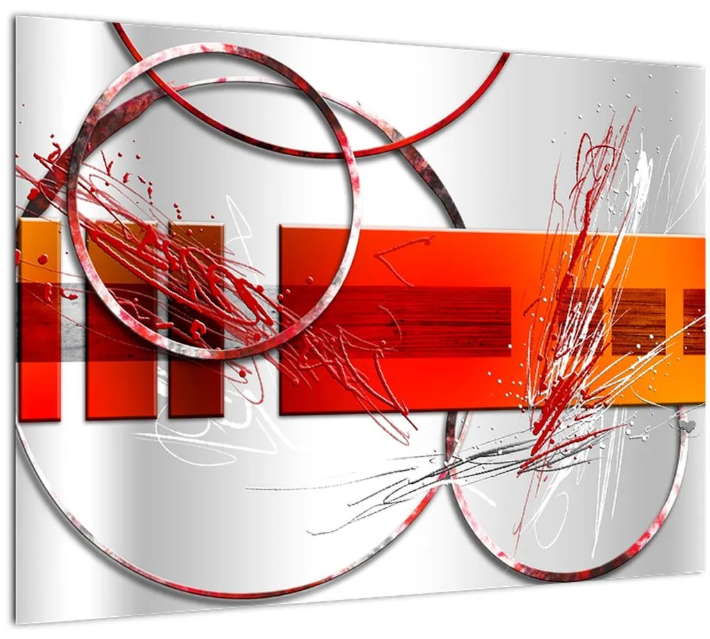Tablou pe sticlă abstract (70x50 cm)
