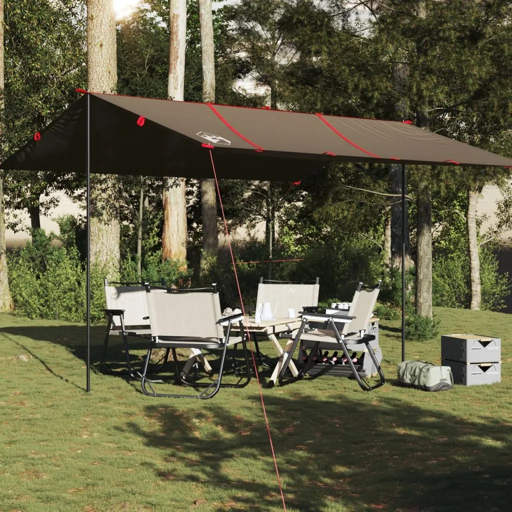 Prelata de camping, maro, 451x420 cm, impermeabila