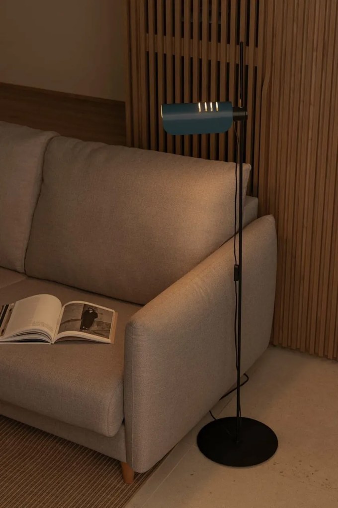 Lampadar metal stil retro cu abajur ajustabil MARTINICA negru, blue