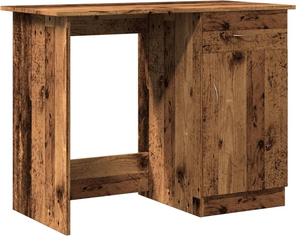 vidaXL Birou, lemn vechi, 100x50x76 cm, lemn prelucrat