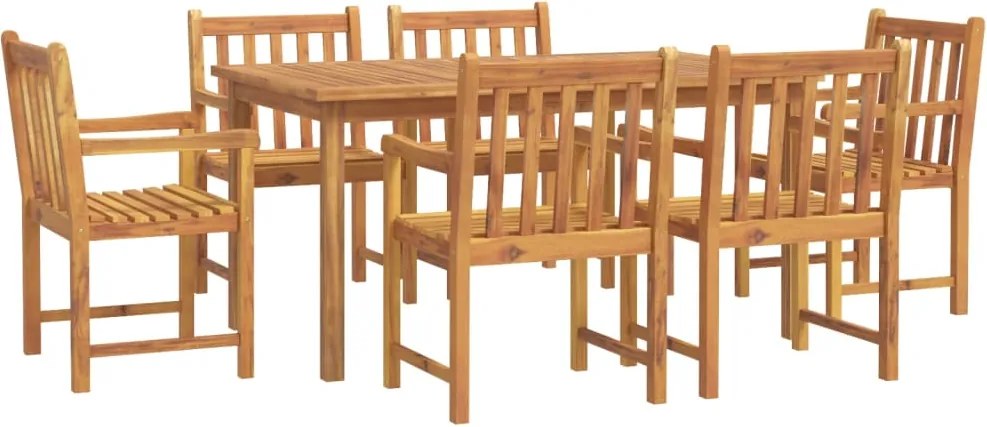 vidaXL Set mobilier de grădină, 7 piese, lemn masiv de acacia