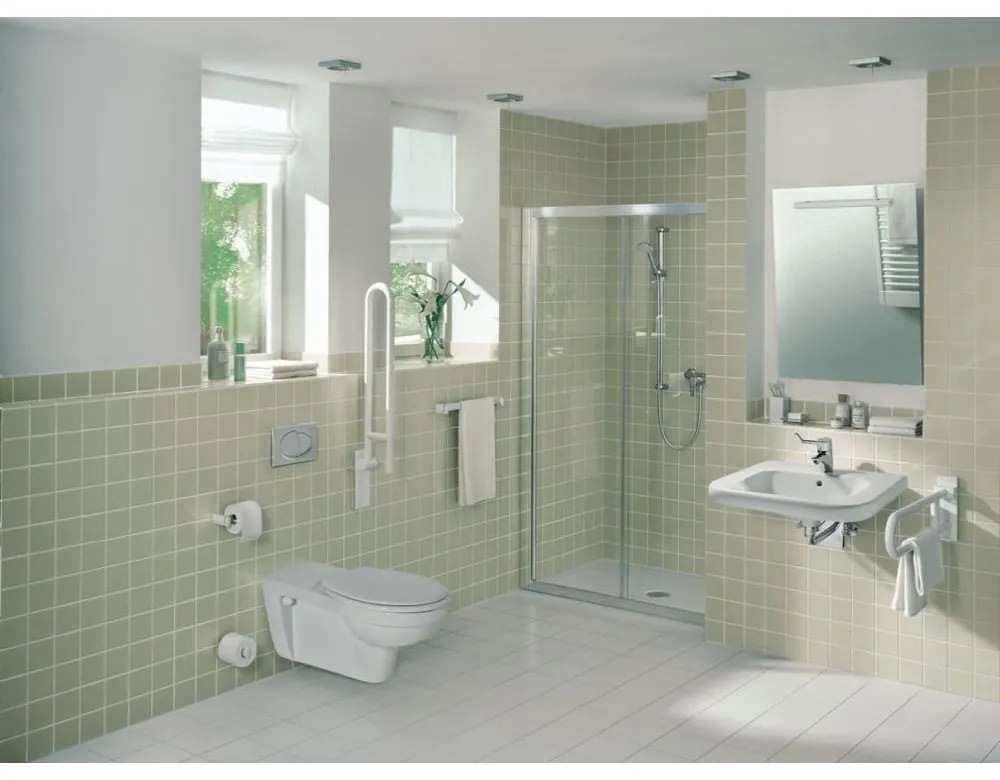 Vas wc suspendat pentru persoane cu dizabilitati Ideal Standard Contour 21 alb cu capac inclus