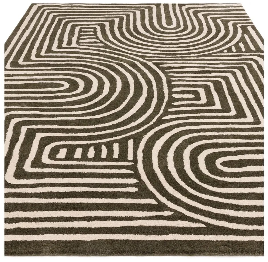 Covor verde handmade din lână 120x170 cm Reef – Asiatic Carpets