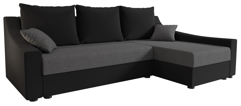 Colțar Opal L (Negru + Gri) (D). 1057321