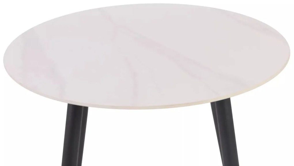 Masa Rion alb/negru ø90 cm