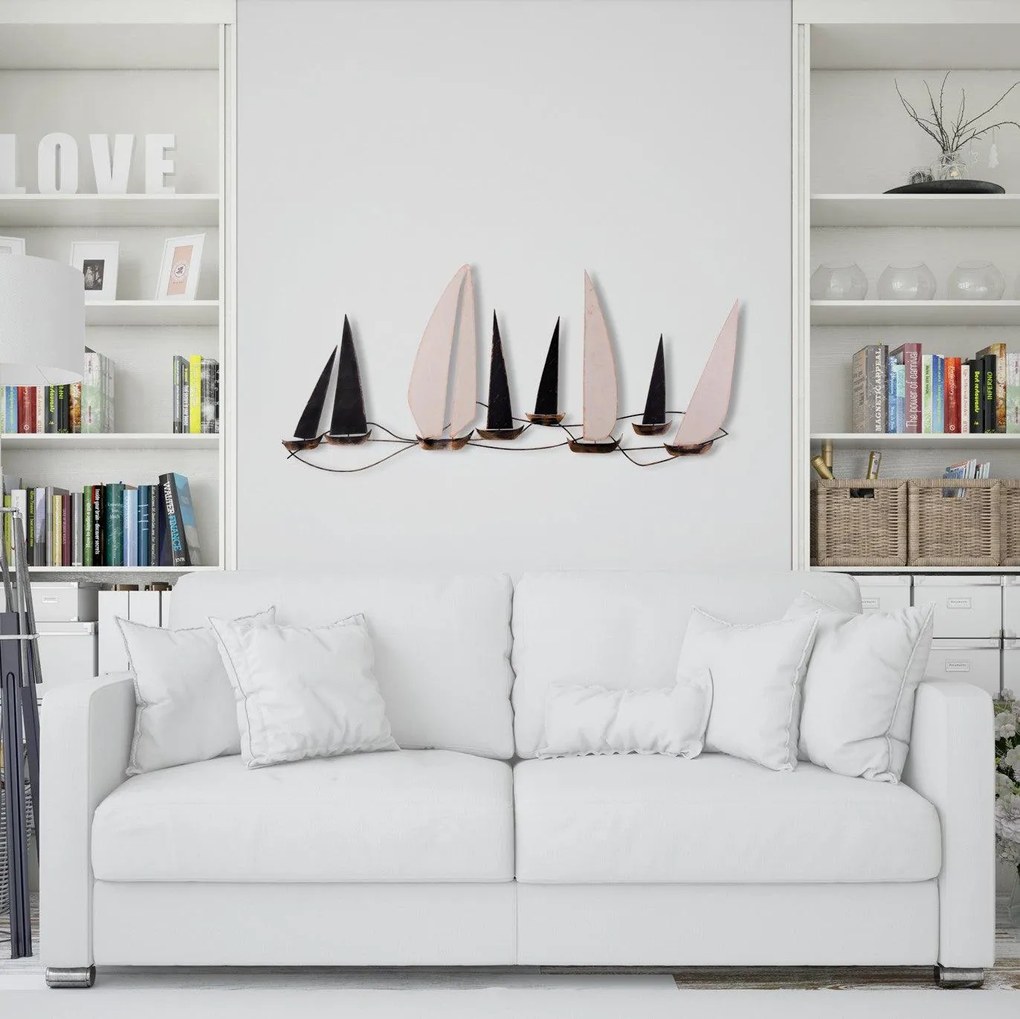 Decoratiune de perete Metal Enzo, Multicolor, 5x52x117 cm
