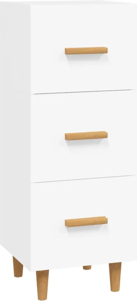 vidaXL Servantă, alb, 34,5x34x90 cm, lemn compozit