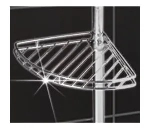 Raft pentru baie argintiu telescopic din oțel inoxidabil - Maximex