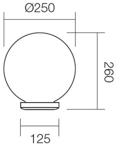 Abajur de rezervă Redo 9771 SFERA d. 25 cm IP44 alb