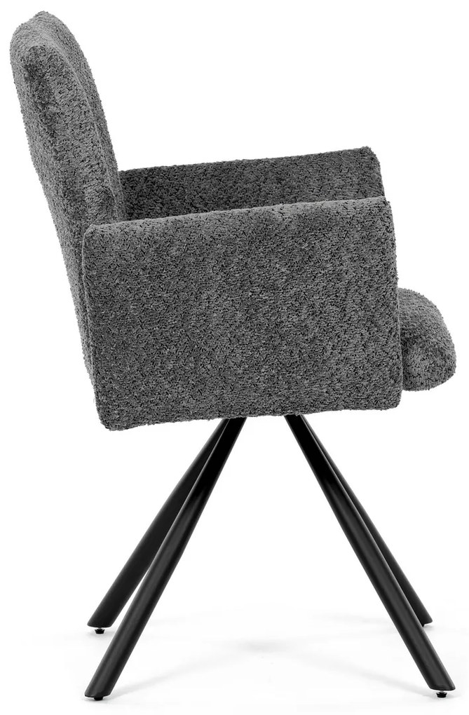 Set de scaune de sufragerie cu mecanism deîntoarcere DCH-W1117 GREY2, 2 buc.