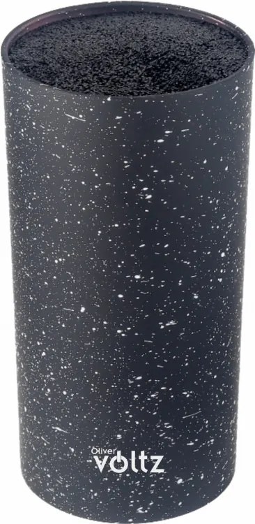 Suport pentru cutite Oliver Voltz OV51645AB, Cilindric, 11 x 22 cm, Negru