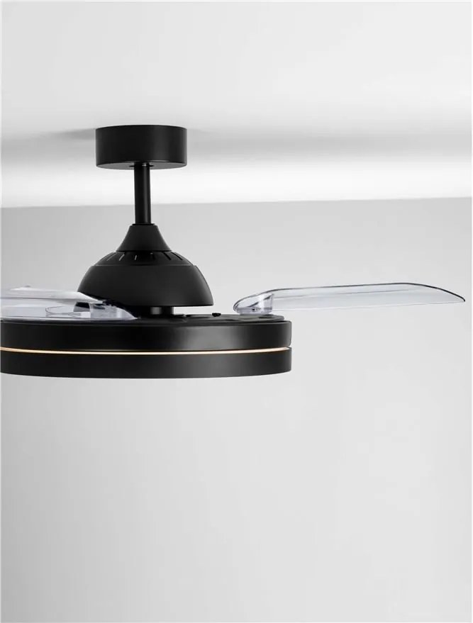 Lustra LED cu Ventilator si telecomanda NEVMA negru