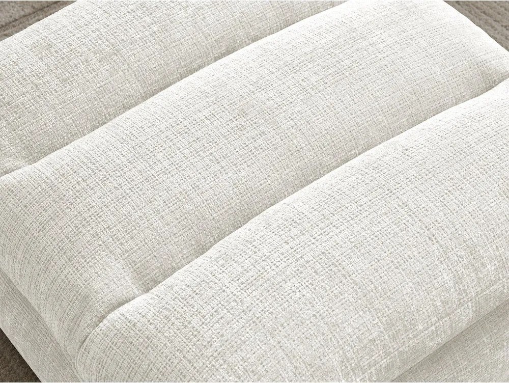 Taburet alb cu tapițerie din chenille Neil – Bobochic Paris