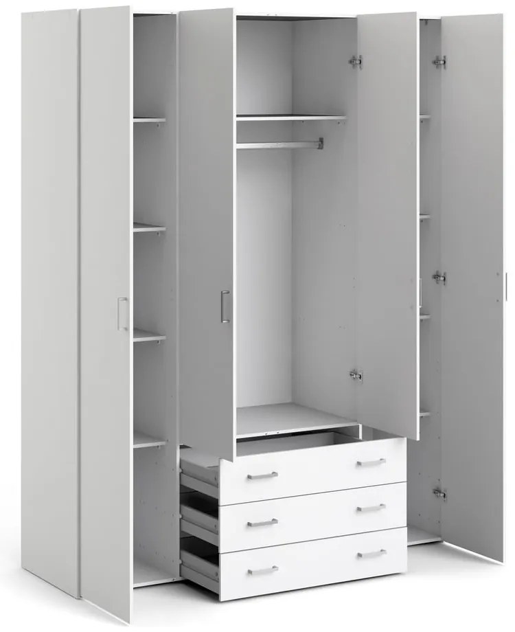 Șifonier alb 154x200 cm Space – Tvilum