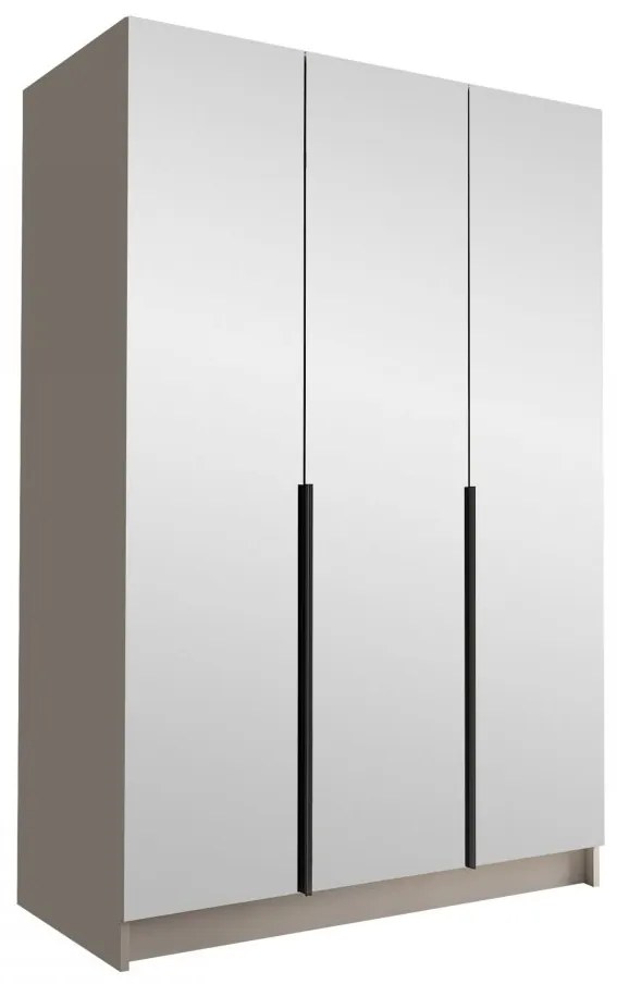 Dulap de haine Merpata III (Negru + auriu) (cu oglindă). 1105791