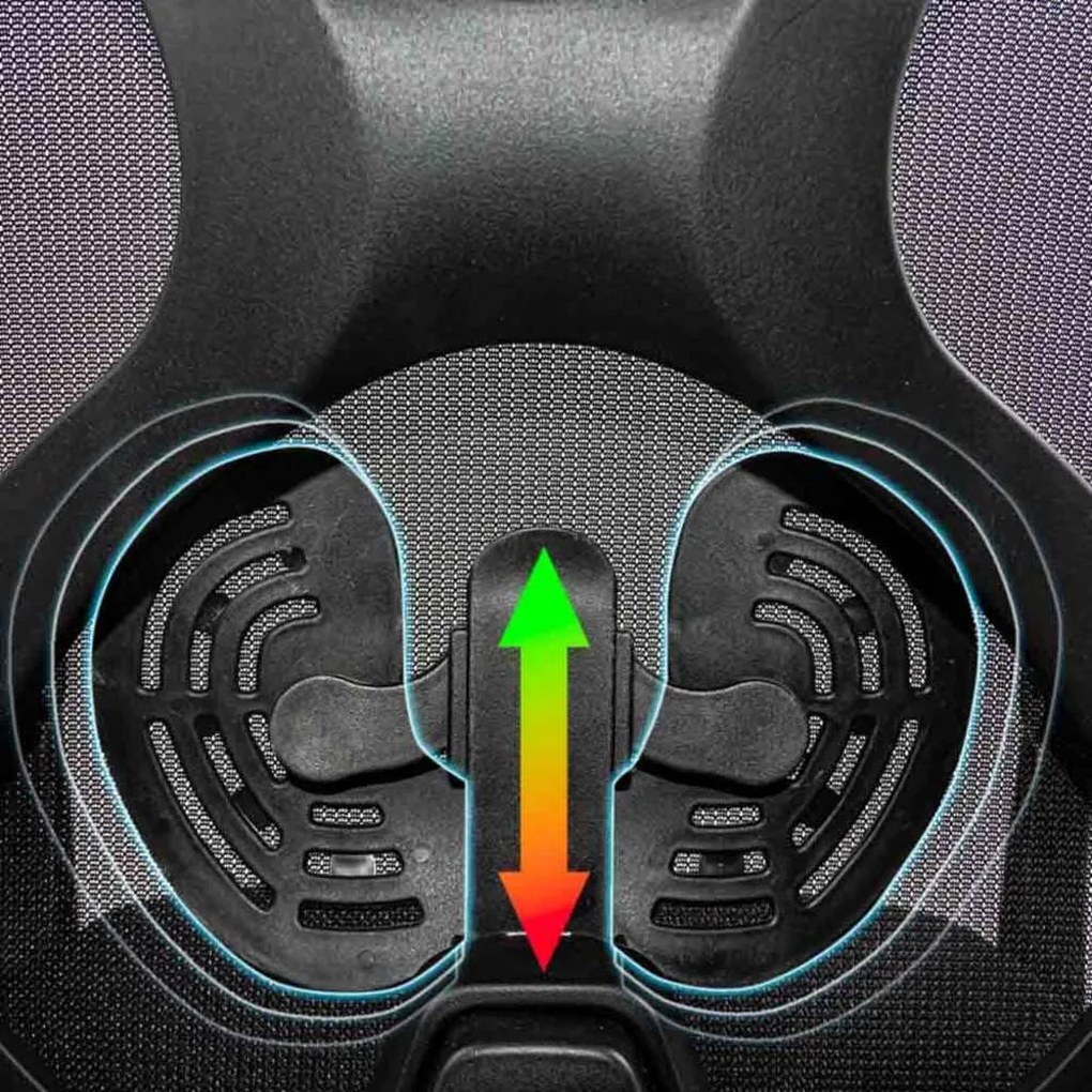 OFF 636 negru - scaun ergonomic din mesh cu suport picioare