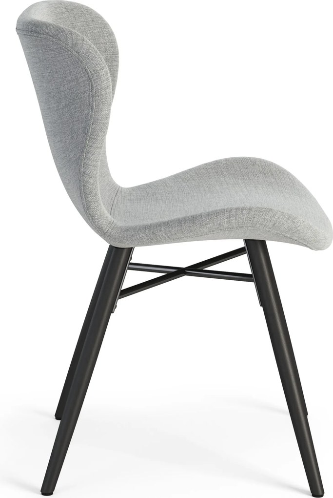 MAZZONI EXPORT ALTEA Gri (țesătură Rio 180) / picioare negre – SCAUN MODERN PENTRU LIVING / SUFRAGERIE / BUCĂTĂRIE / BIROU
