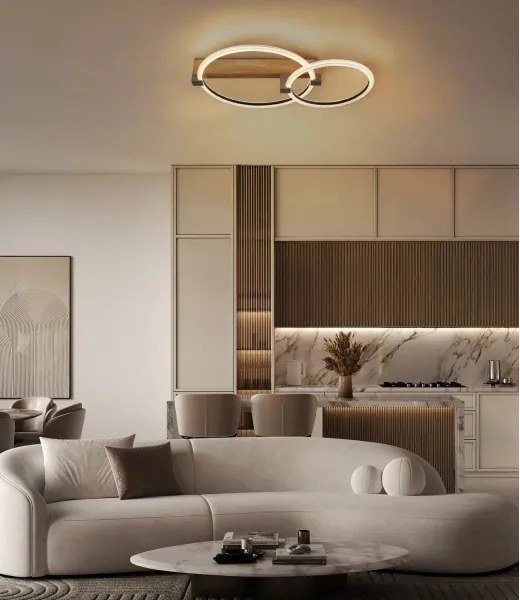 Globo 48050D1 - Plafonieră LED FLETCHER LED/24W/230V 3000K 58x38 cm bej