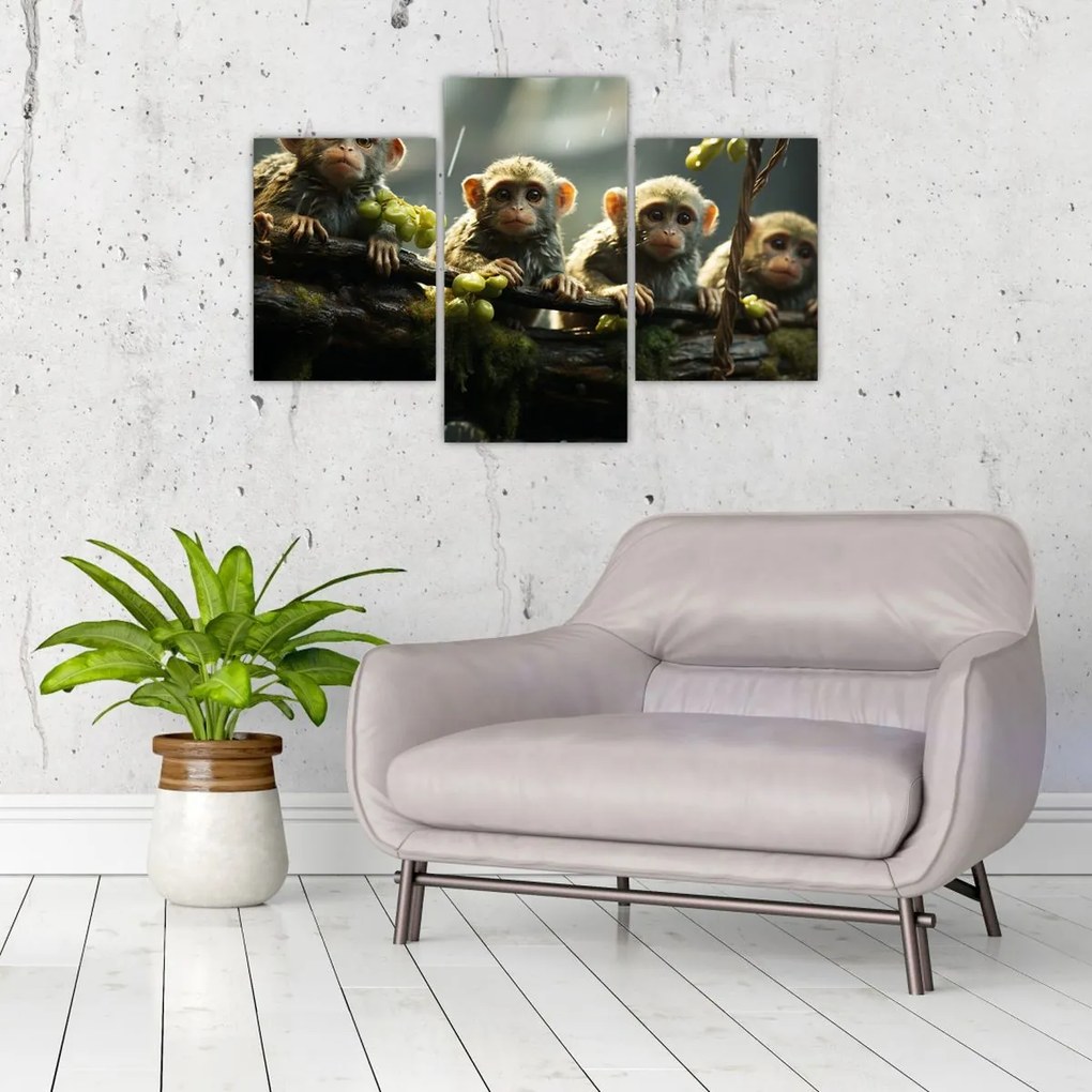 Tablou - Maimuțe (90x60 cm)