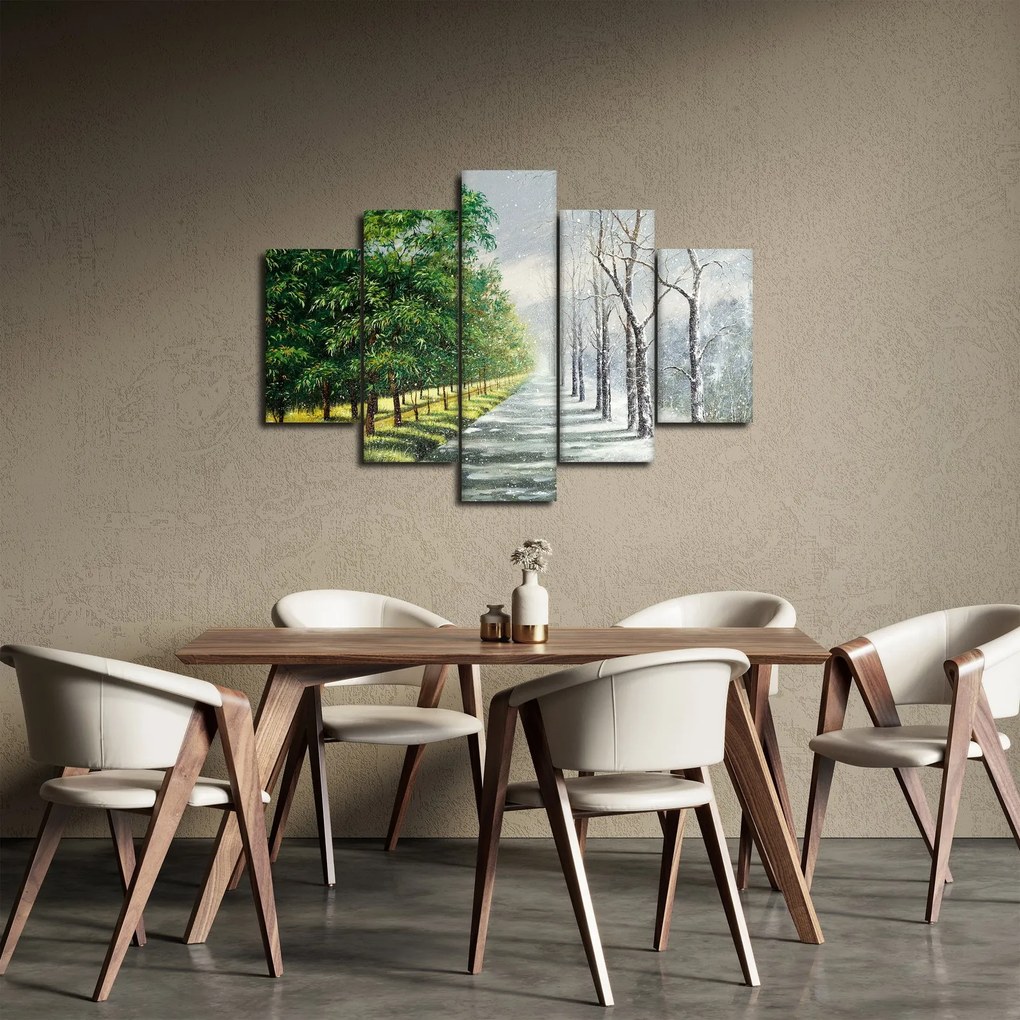Tablou - Iarna versus vara (150x105 cm)