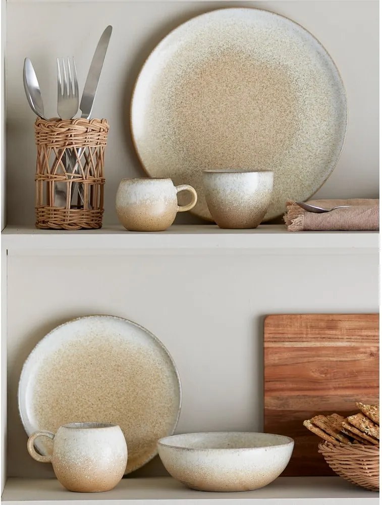 Serviciu de masă 12 buc. din gresie Paula – Bloomingville