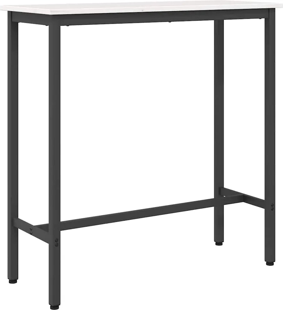 vidaXL masă Alb 100 x 40 x 101 cm Lemn ingineresc și oțel