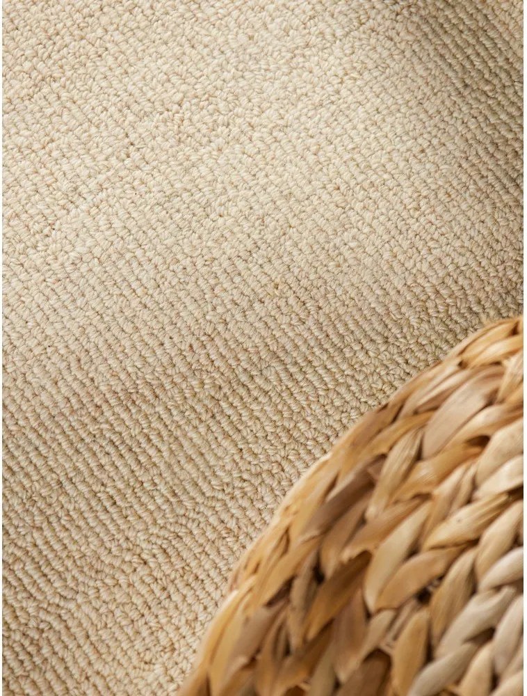 Covor bej țesut manual din lână 160x230 cm Puristic Knots – Elle Decoration